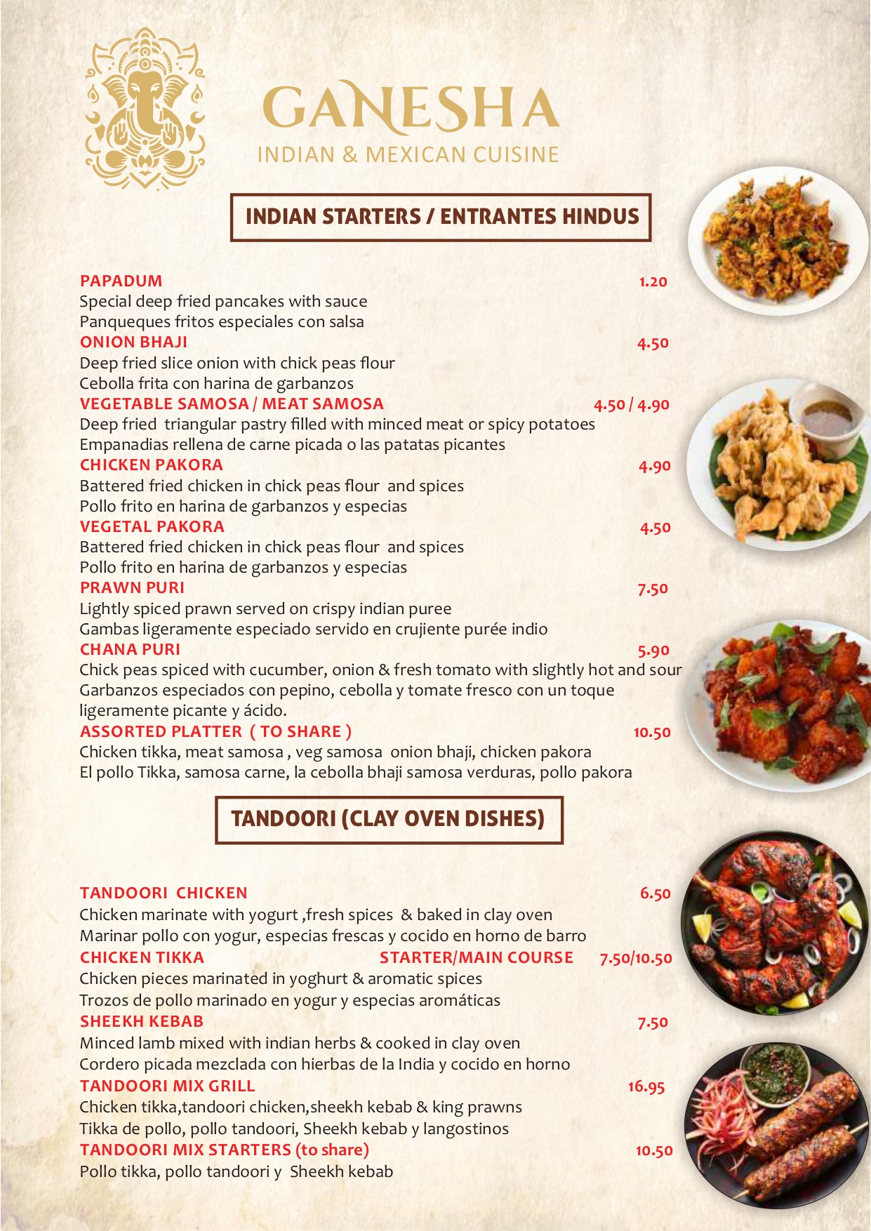 Indian and Mexican Restaurant Ganesha